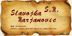 Slavojka Marjanović vizit kartica